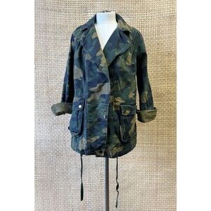 Rubbish Green Camouflage Utility Jacket